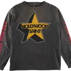 Saint Mxxxxxx Hollywood L S T Shirt Vintage Black