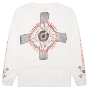 White Saint Michael Eyeball L S Tee